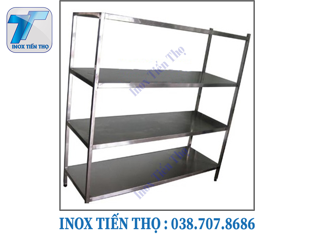 Kệ inox 4 tầng đợt phẳng - TIẾN THỌ
