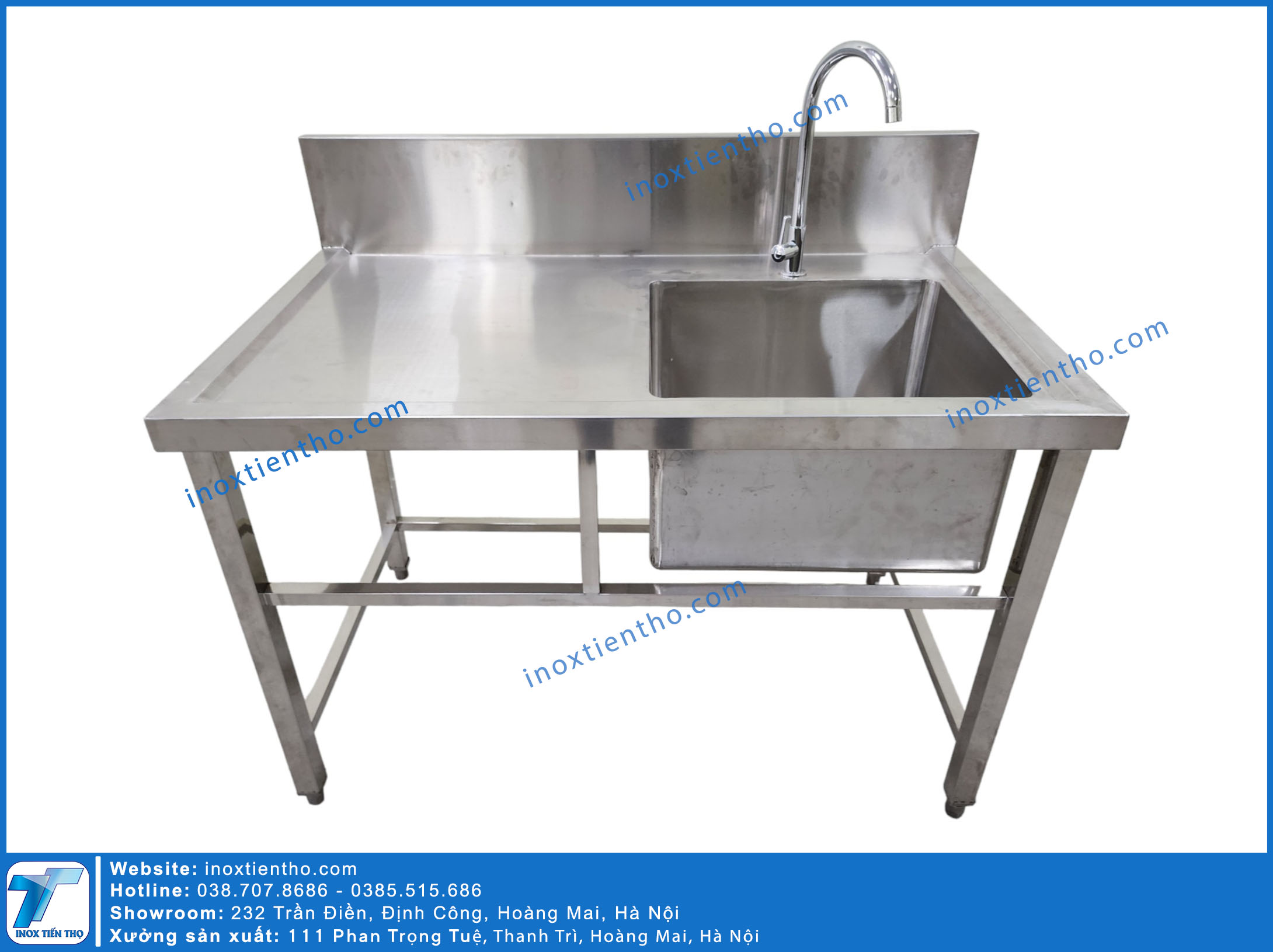 Chậu rửa 1 hố bàn lệch trái